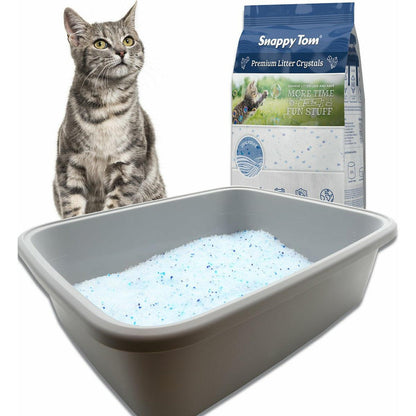 Snappy Tom Natural Unscented Non-Clumping Crystal Cat Litter - 2 Kg - Cat Litter - Snappy Tom - PetMax Canada