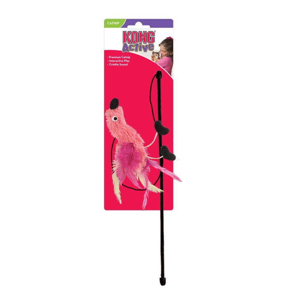 Kong Cat Toy Feather Teaser Assorted Characters - Feather Teaser - Cat Toys - Kong - PetMax Canada