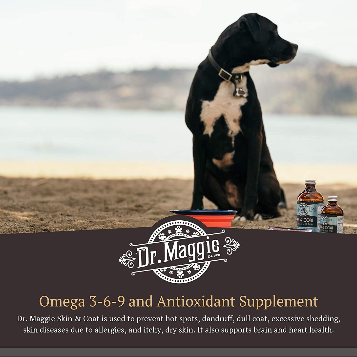 Dr. Maggie Skin and Coat Omega 3 Supplement with Fish Oil, Flax, and Olive Oil  Health Care  | PetMax Canada