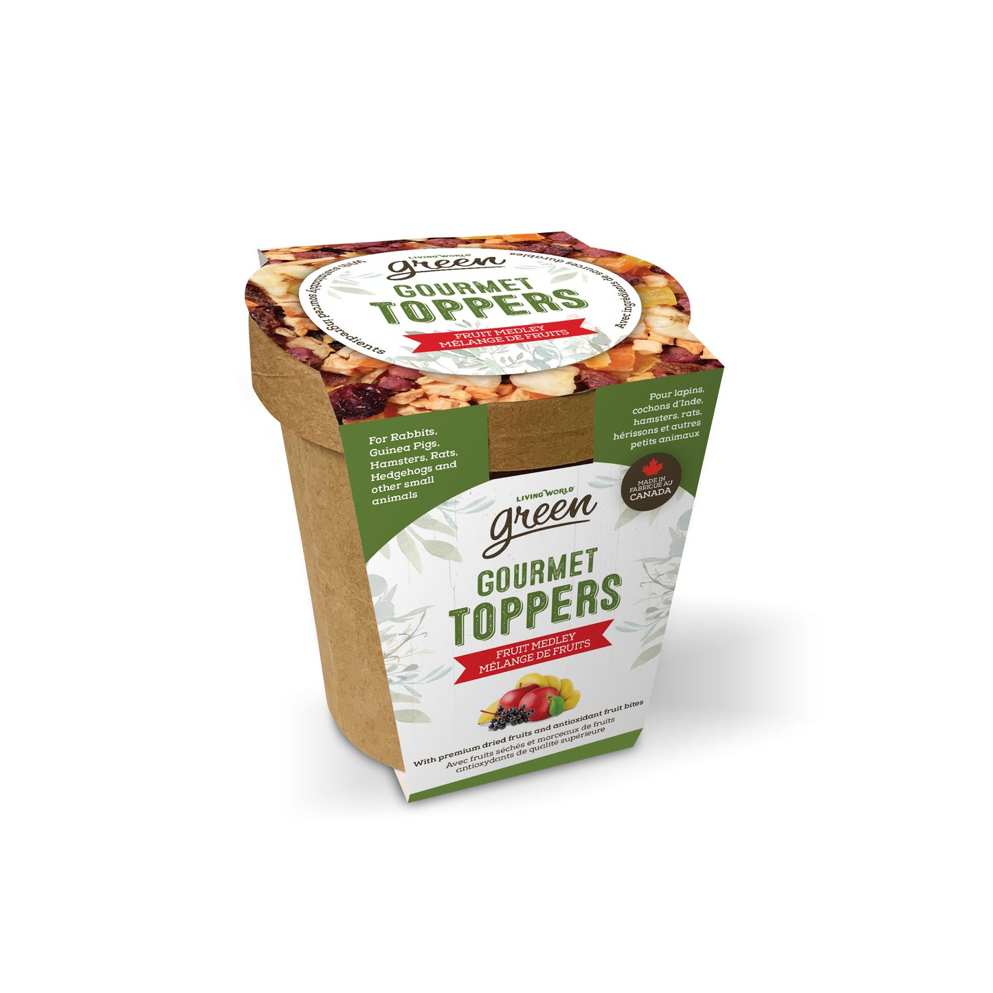 Living World Green Gourmet Toppers Fruit Medley  Small Animal Treats  | PetMax Canada