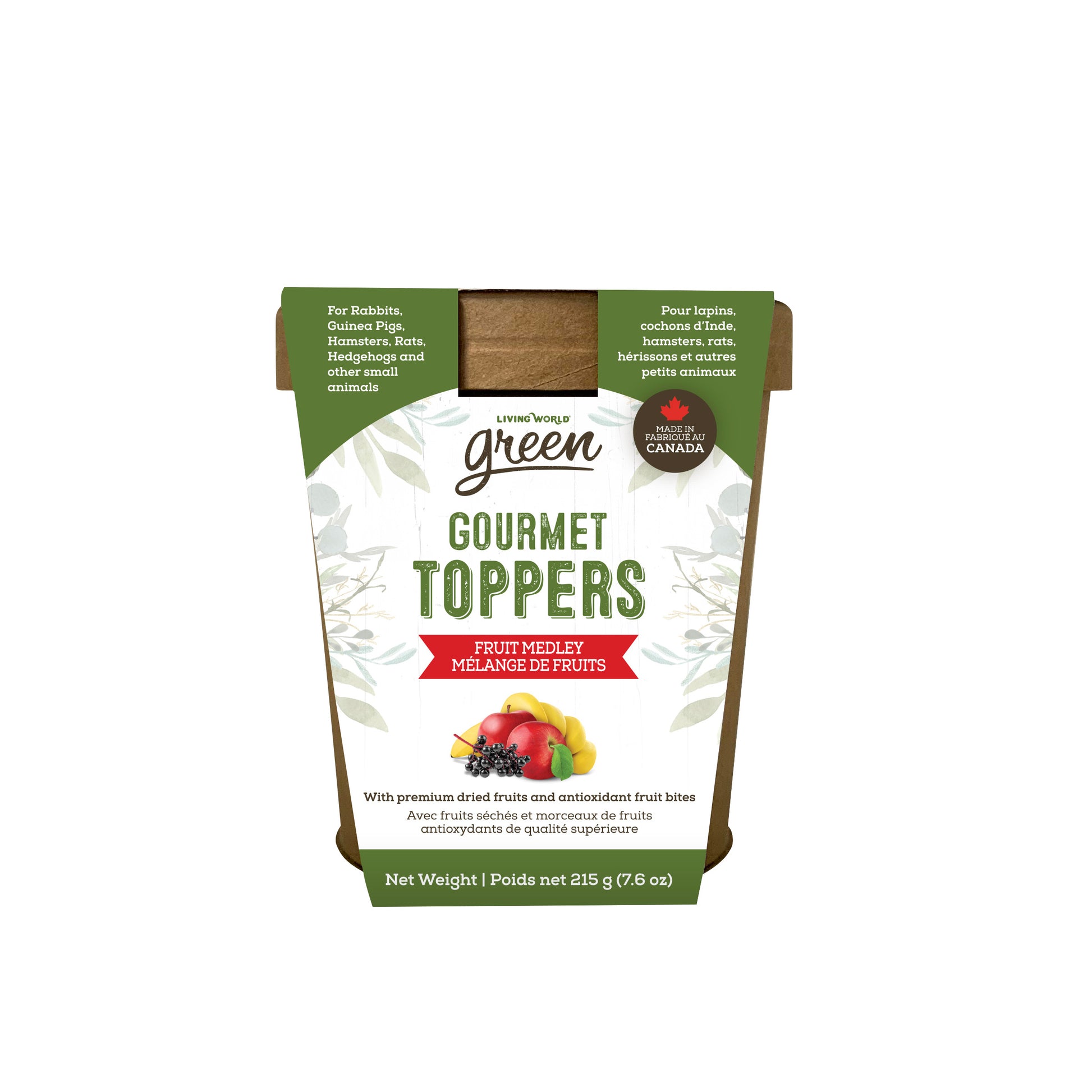 Living World Green Gourmet Toppers Fruit Medley  Small Animal Treats  | PetMax Canada