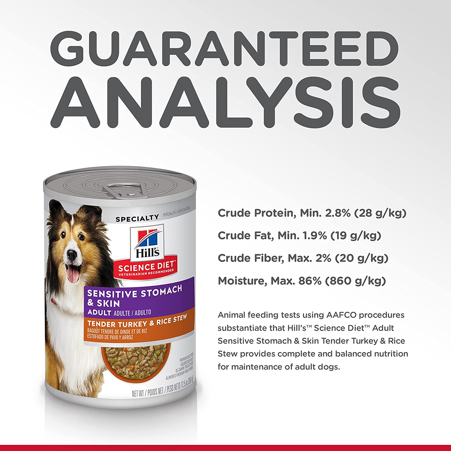Hill's Science Diet Adult Sensitive Stomach & Skin Tender Turkey & Rice Stew dog food  Canned Dog Food  | PetMax Canada