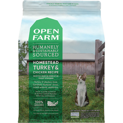 Open Farm Cat Food Homestead Turkey & Chicken  Cat Food  | PetMax Canada