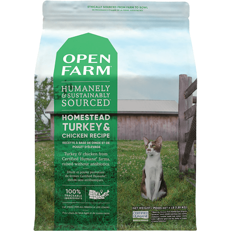 Open Farm Cat Food Homestead Turkey & Chicken - 1.82 Kg - Cat Food - Open Farm - PetMax Canada