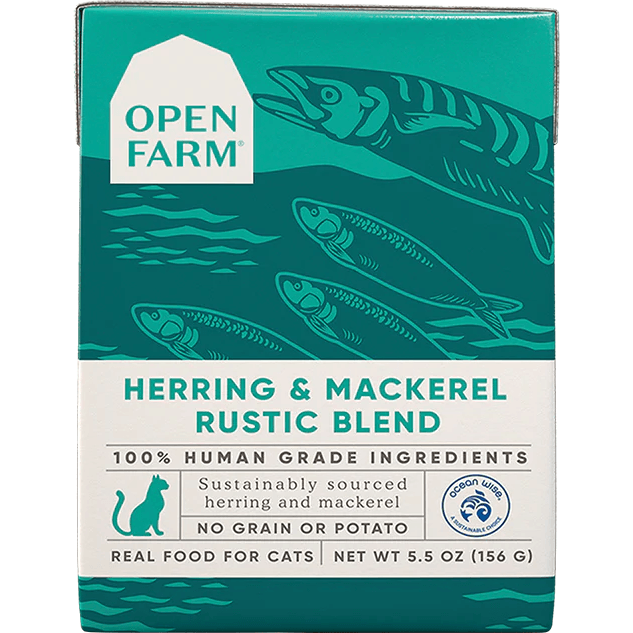 Open Farm Wet Cat Food Herring & Mackerel Rustic Blend - 156g - Canned Cat Food - Open Farm - PetMax Canada