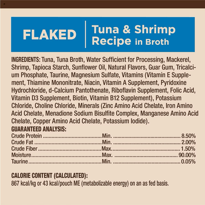 Wellness CORE Tiny Tasters Flaked Tuna & Shrimp in Sauce Wet Cat Food - 50g - Canned Cat Food - Wellness - PetMax Canada
