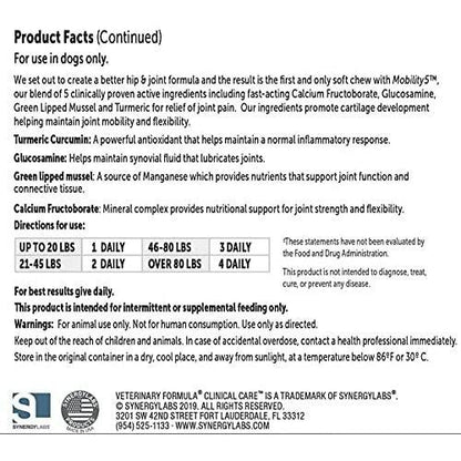 Veterinary Formula Clinical Care Hip and Joint Supplement - 30 Count - Health Care - Synergy Labs - PetMax Canada