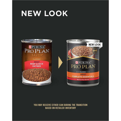 Purina Pro Plan High Protein Pate Beef & Rice Entree Wet Dog Food - 368g - Canned Dog Food - Purina Pro Plan - PetMax Canada