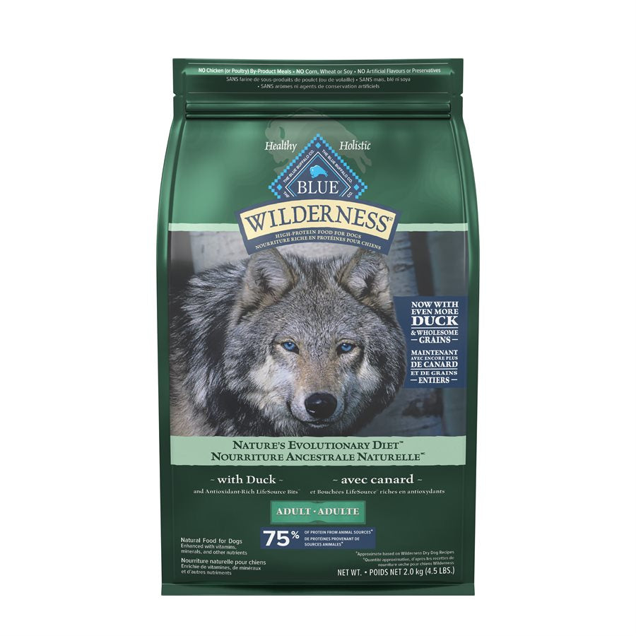 Blue Buffalo Wilderness With Healthy Grains Duck Adult Dry Dog Food 2 Kg Dog Food 2 Kg | PetMax Canada