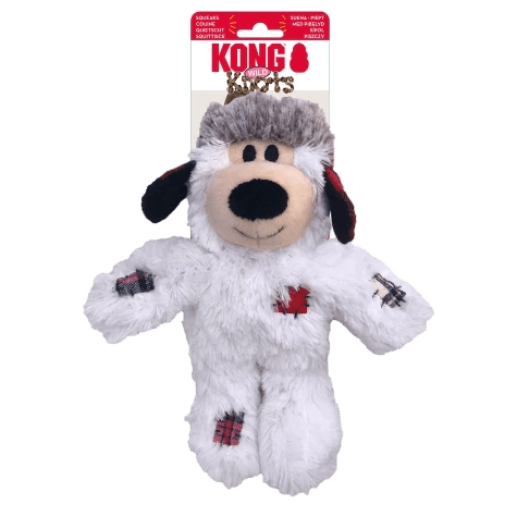 Kong Holiday Wild Knots Bear Dog Toy Assorted Colours