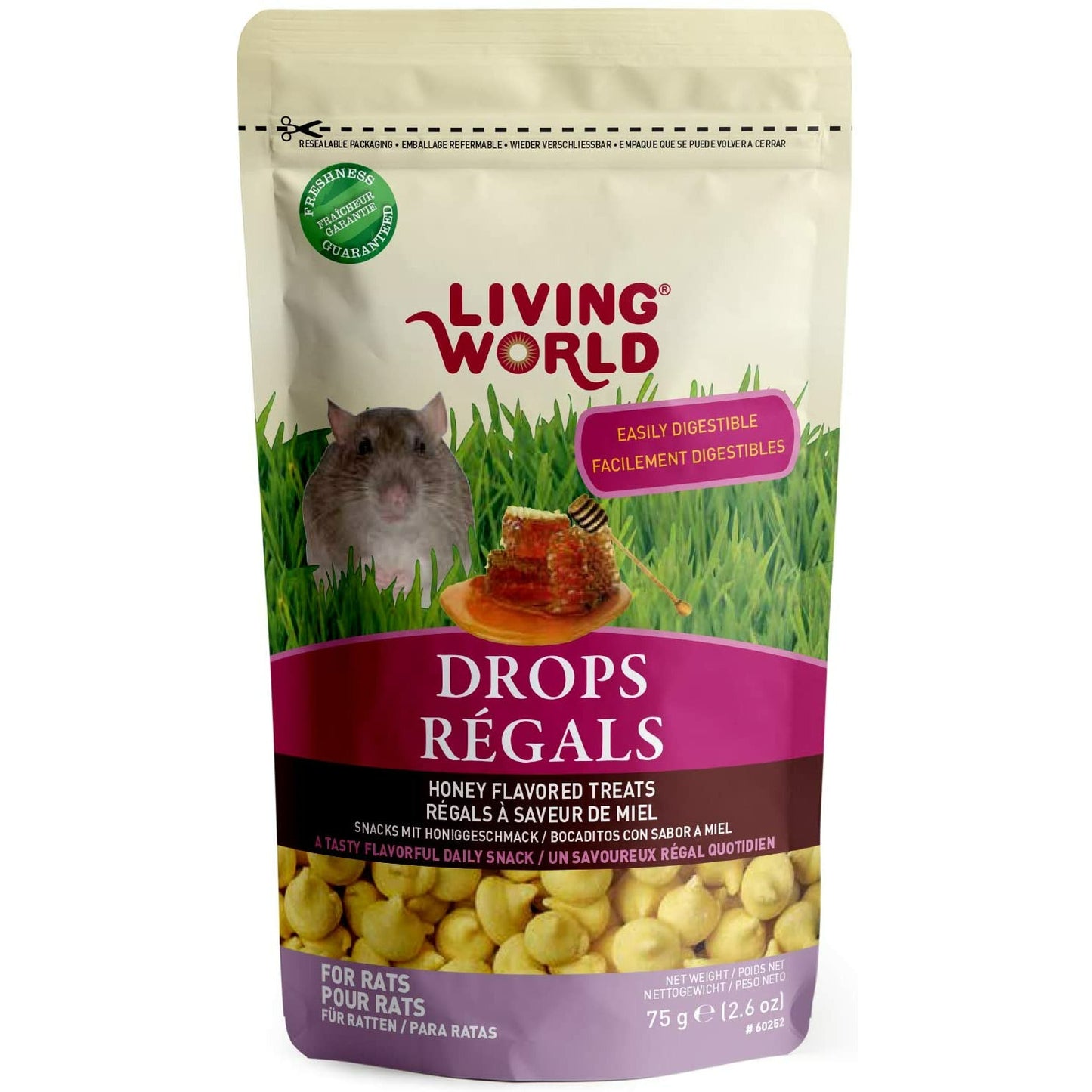 Living World Rat Treat Honey Flavour  Small Animal Food Treats  | PetMax Canada