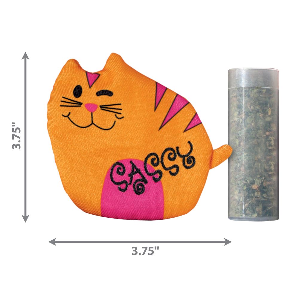 Kong Cat Toy Refillable Catnip Toy Purrsonality Sassy  Cat Toys  | PetMax Canada