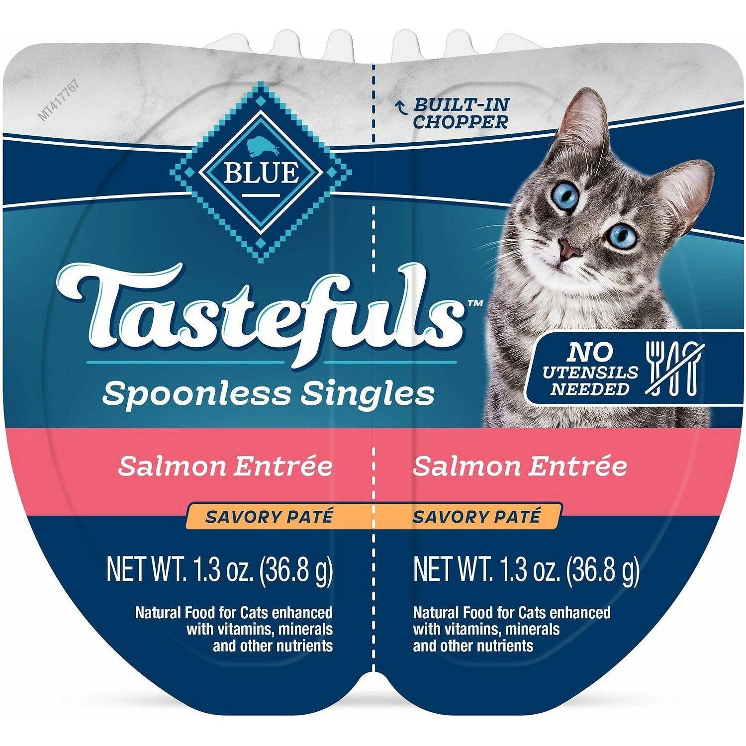 Blue Buffalo Tastefuls Spoonless Singles Adult Salmon Entree Pate - 74g - Canned Cat Food - Blue Buffalo - PetMax Canada