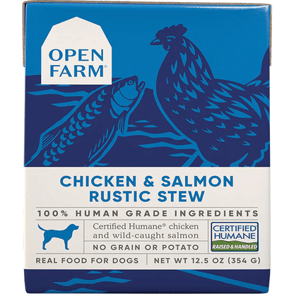 Open Farm Wet Dog Food Chicken & Salmon Rustic Stew - 354g - Canned Dog Food - Open Farm - PetMax Canada