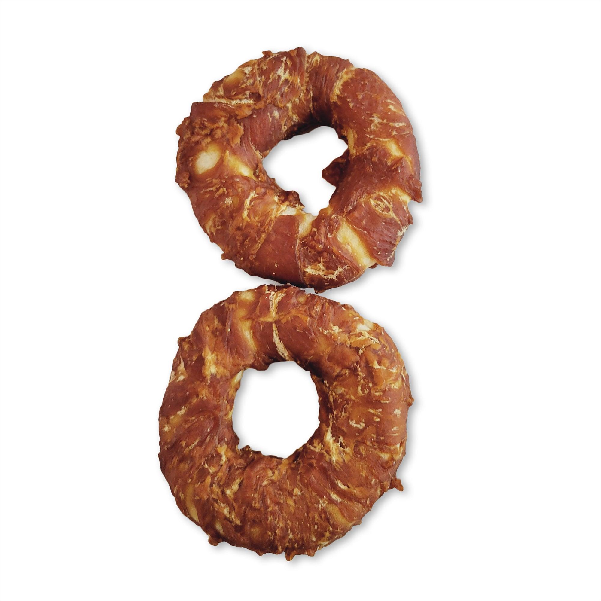 Dogit Snack Bar Dog Treats Chicken Rawhide Donut - Small: 8cm / 2 Pack - Dog Treats - Dogit - PetMax Canada