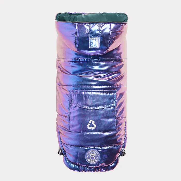 GF Pet Recycled Parka Iridescent For Dogs - X-Small - Coats - GF Pet - PetMax Canada