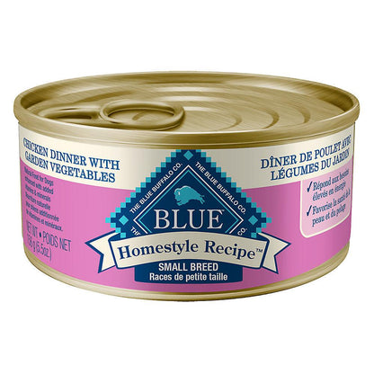Blue Buffalo Homestyle Recipe Small Breed Chicken Dinner Canned Dog Food - 156g - Canned Dog Food - Blue Buffalo - PetMax Canada