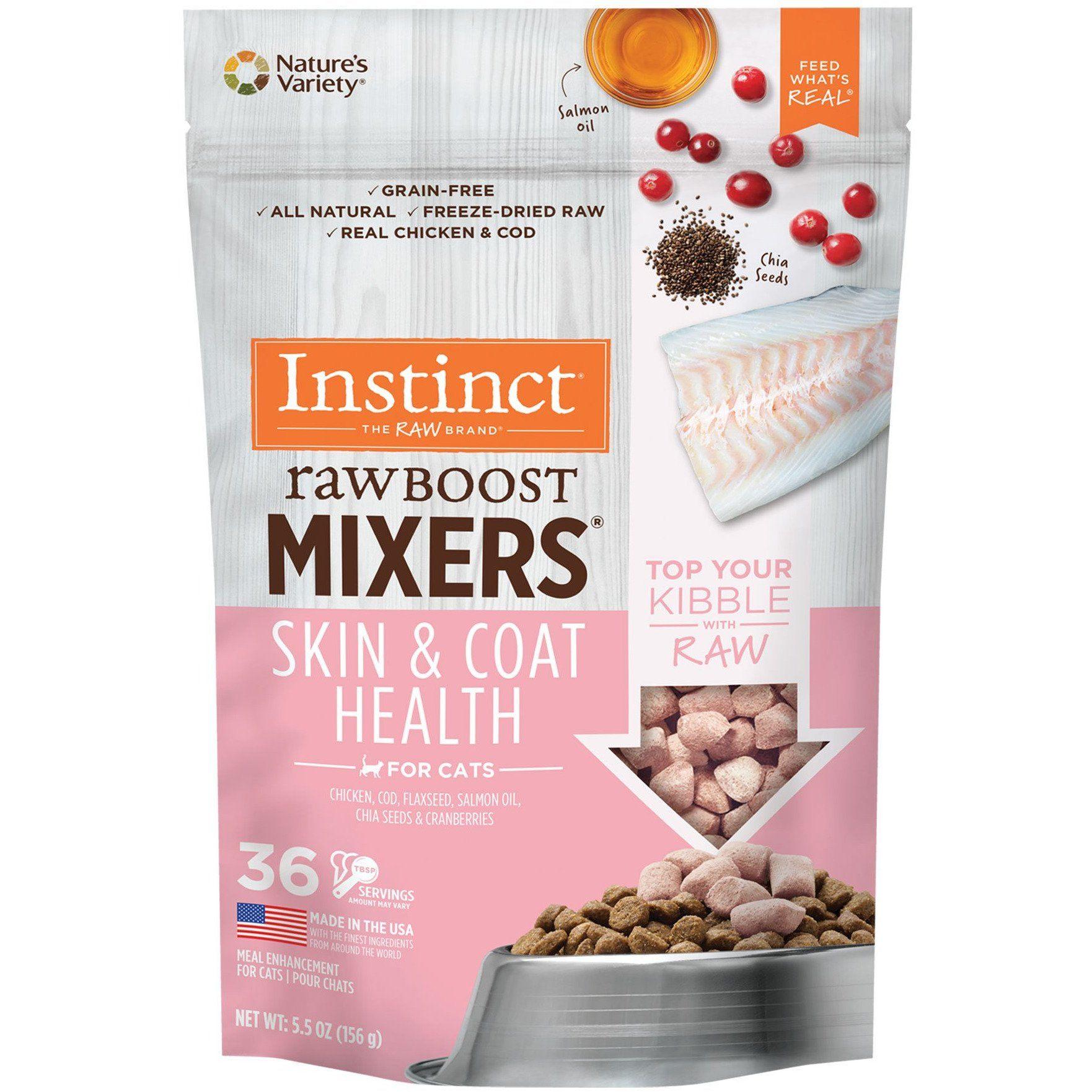 Instinct Cat Raw Boost Freeze Dried Mixers Skin & Coat - 156g - Cat Food - Instinct - PetMax Canada