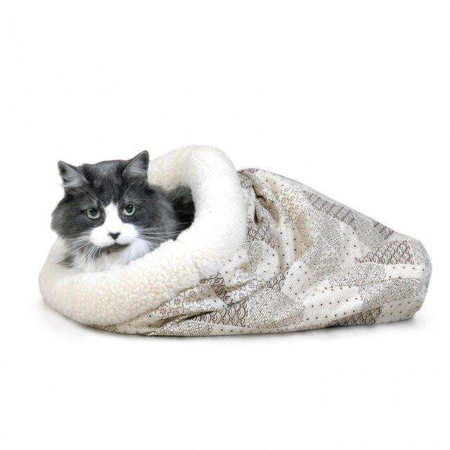 K & H Kitty Crinkle Sack Tan  Cat Beds  | PetMax Canada