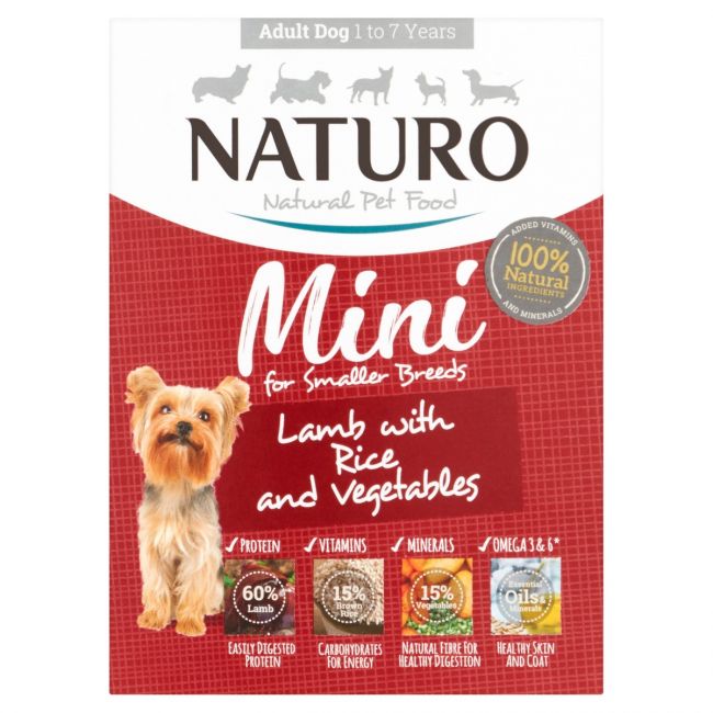 Naturo Canine Mini Tray Wet Dog Food Lamb & Rice With Vegetables  Canned Dog Food  | PetMax Canada