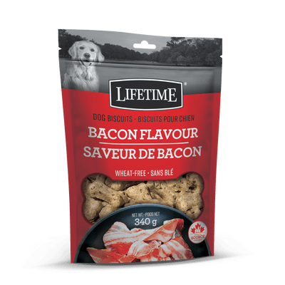 Lifetime Bacon Flavour Dog Biscuits - 340g - Dog Treats - Lifetime - PetMax Canada