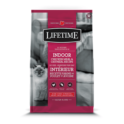 Lifetime Cat Food Adult Indoor Chicken & Oatmeal - 2.27 Kg - Cat Food - Lifetime - PetMax Canada