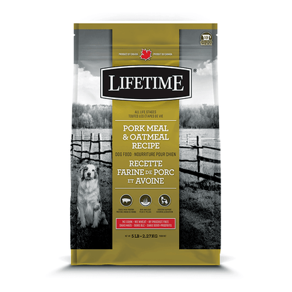 Lifetime All Life Stages Dog Food Pork & Oatmeal - 2.27 Kg - Dog Food - Lifetime - PetMax Canada