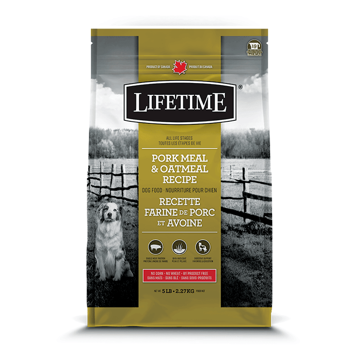Lifetime All Life Stages Dog Food Pork & Oatmeal - 2.27 Kg - Dog Food - Lifetime - PetMax Canada