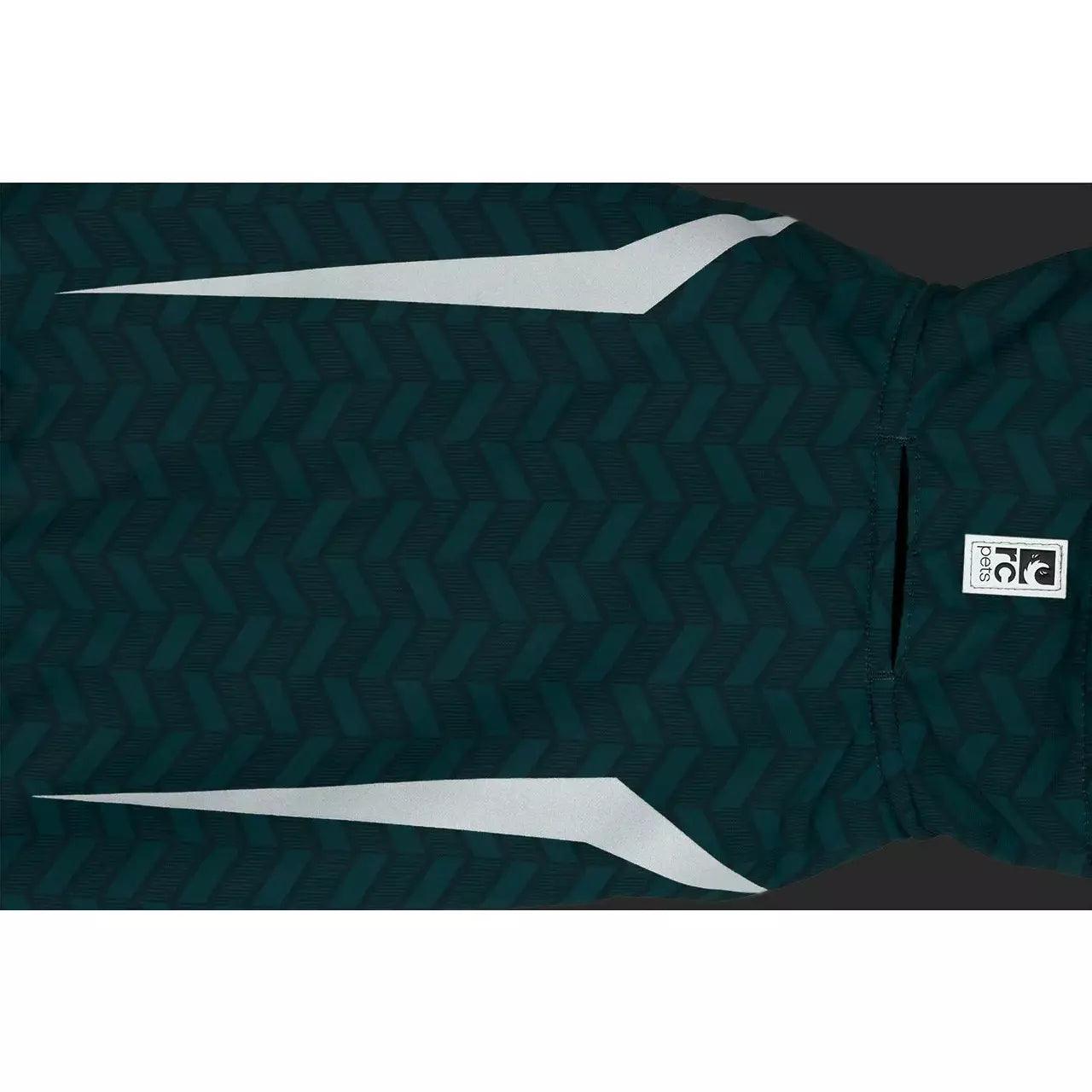 RC Dog Coat Shasta Dark Teal Chevron  Coats  | PetMax Canada