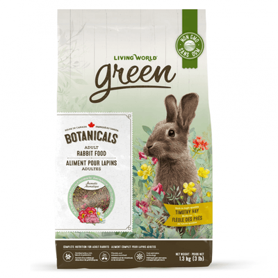 Living World Green Botanicals Adult Rabbit Food  Small Animal Food Dry  | PetMax Canada
