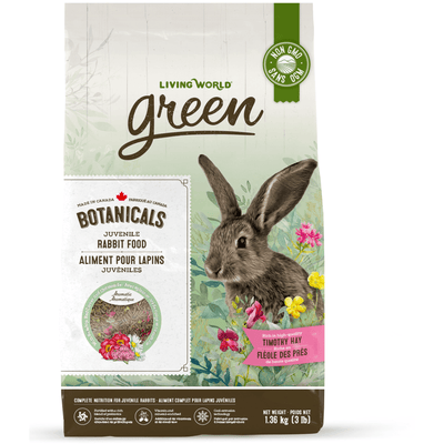 Living World Green Botanicals Juvenile Rabbit Food  Small Animal Food Dry  | PetMax Canada