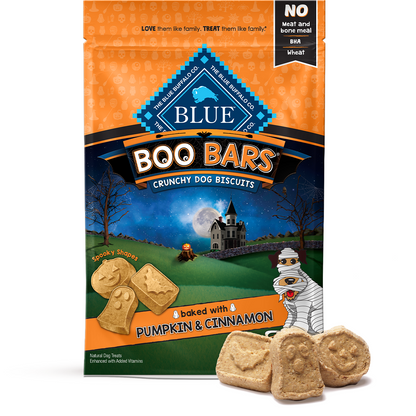 Blue Halloween Boo Bars Pumpkin & Cinnamon Dog Treats  Dog Treats  | PetMax Canada