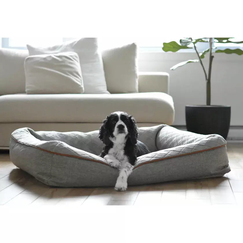 Be One Breed Snuggle Dog Bed Light Grey  Dog Beds  | PetMax Canada