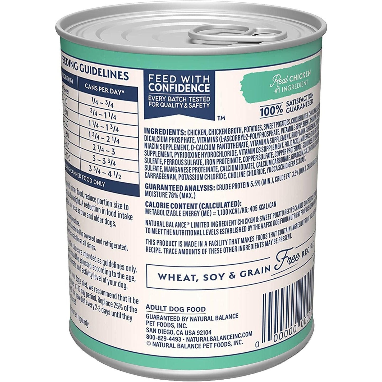 Natural Balance Canned Dog Food Chicken & Sweet Potato - 396g - Canned Dog Food - Natural Balance - PetMax Canada
