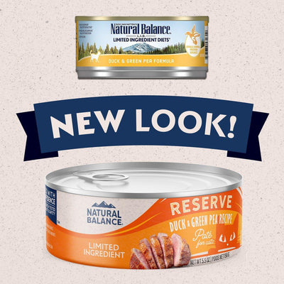 Natural Balance L.I.D. Limited Ingredient Diets Duck & Green Pea Formula Grain-Free Canned Cat Food - 156g - Canned Cat Food - Natural Balance - PetMax Canada