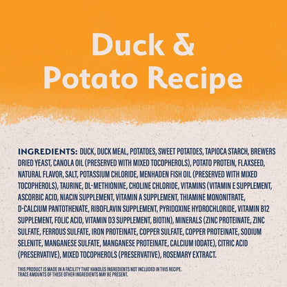 Natural Balance Limited Ingredient Diet Grain Free Duck and Potato Dog Food - 5.45 Kg - Dog Food - Natural Balance - PetMax Canada