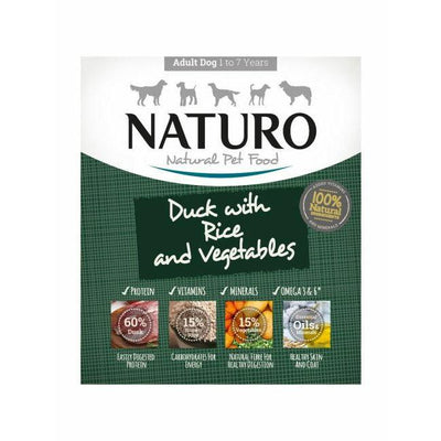 Naturo Canine Adult Tray Wet Dog Food Duck & Rice With Vegetables - 400g - Canned Dog Food - Naturo - PetMax Canada