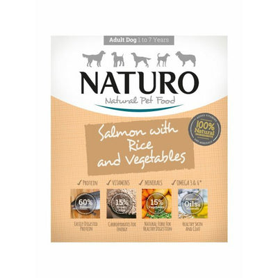 Naturo Canine Adult Tray Wet Dog Food Salmon & Rice With Vegetables  Canned Dog Food  | PetMax Canada