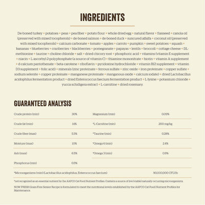 Now Fresh Grain Free Senior Weight Management Recipe For Cats - 1.36 Kg - Cat Food - Now Fresh - PetMax Canada