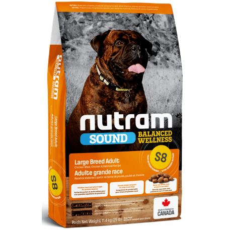 Nutram Sound Balanced Wellness S8 Large Breed Adult Dog Food  Dog Food  | PetMax Canada