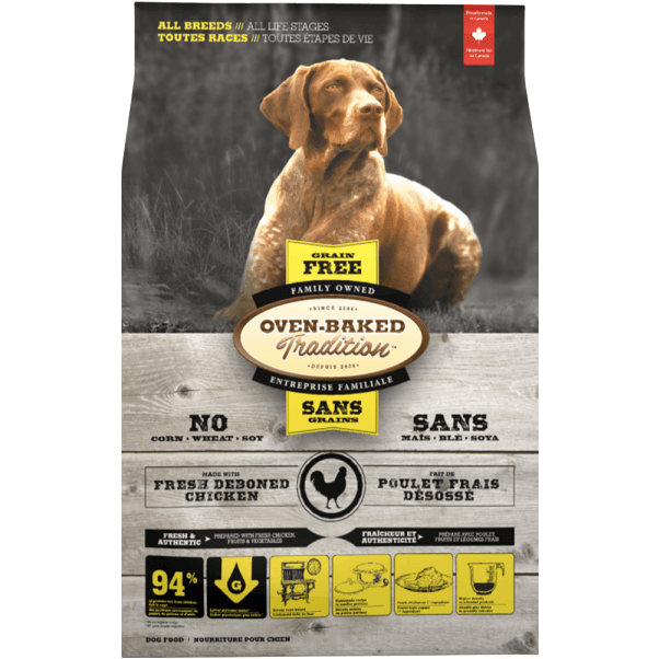 Oven-Baked Tradition Grain Free All Life Stages Chicken Dog Food - 2.27 Kg - Dog Food - Oven-Baked Tradition - PetMax Canada
