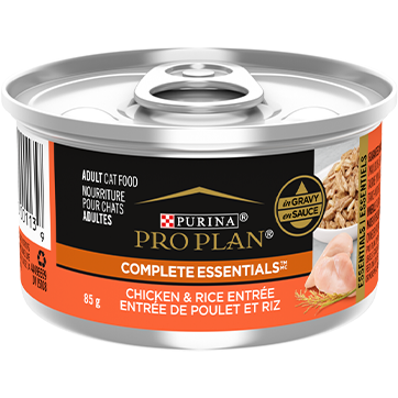 Purina Pro Plan Adult Complete Essentials Chicken & Rice Entrée in Gravy Wet Cat Food  Canned Cat Food  | PetMax Canada