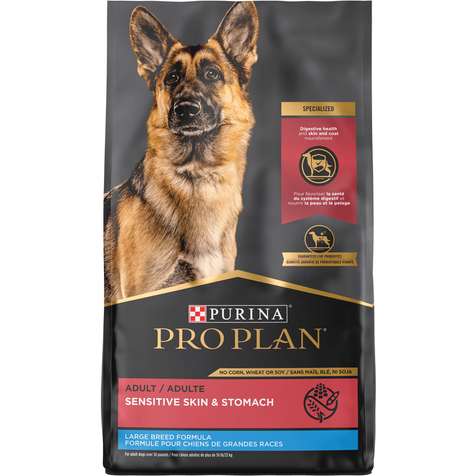 Purina Pro Plan Specialized Sensitive Skin & Stomach With Probiotics Large Breed Dry Dog Food - 15.4 Kg - Dog Food - Purina Pro Plan - PetMax Canada