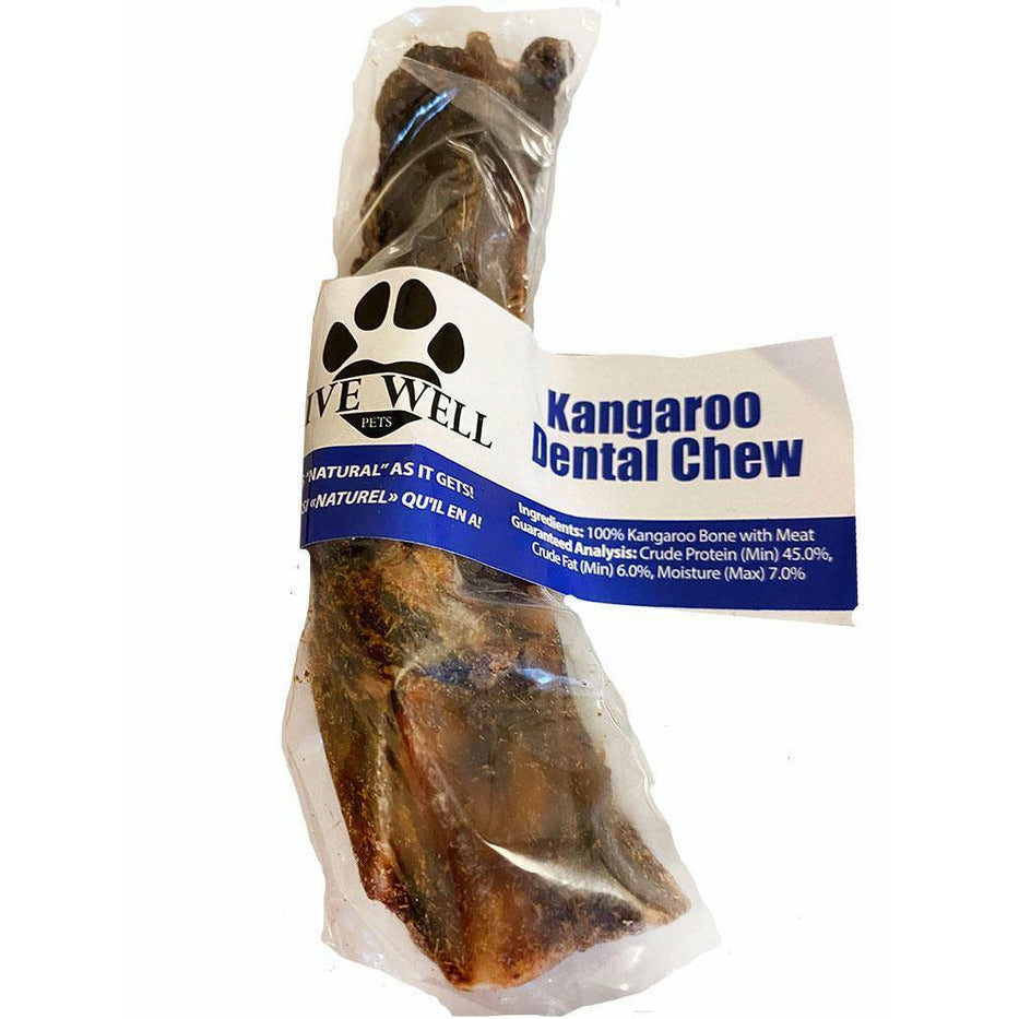 Live Well Natural Kangaroo Dental Chew  Natural Chews  | PetMax Canada