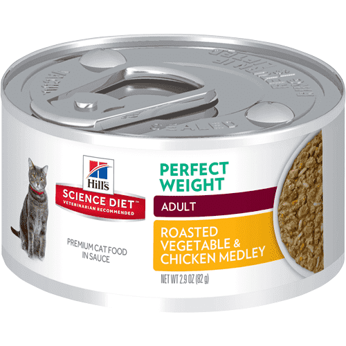 Hill's Science Diet Canned Cat Food Perfect Weight Roasted Vegetable & Chicken  Canned Cat Food  | PetMax Canada