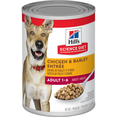 Hill's Science Diet Adult Chicken & Barley Entrée dog food  Canned Dog Food  | PetMax Canada