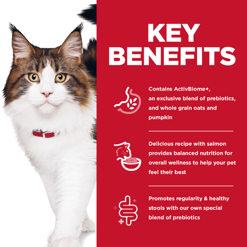 Hill's Science Diet Adult Perfect Digestion Salmon, Brown Rice, and Whole Oats Recipe Cat Food - 1.59 Kg - Cat Food - Hill's Science Diet - PetMax Canada