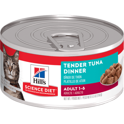 Hill's Science Diet Canned Cat Food Adult Tender Dinners Tuna  Canned Cat Food  | PetMax Canada