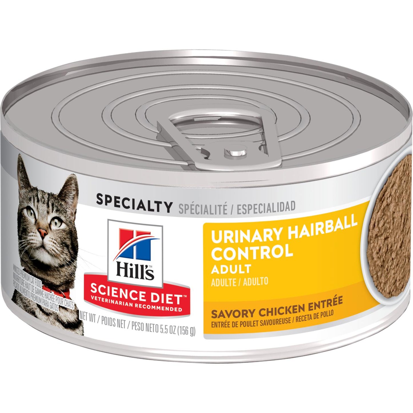 Hill's Science Diet Adult Urinary Hairball Control Savory Chicken Entrée cat food  Canned Cat Food  | PetMax Canada
