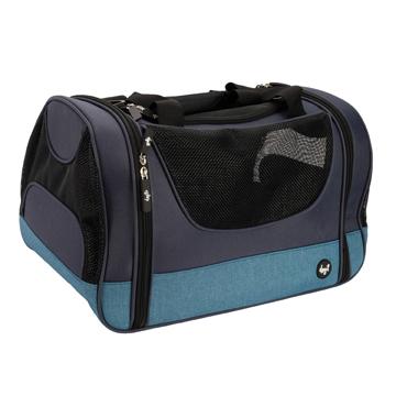 DogIt Explorer Soft Tote Bag Black & Navy  Soft-Sided Crates  | PetMax Canada